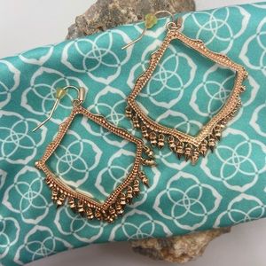 Kendra Scott ROSE GOLD Pyramid Tassel Earrings